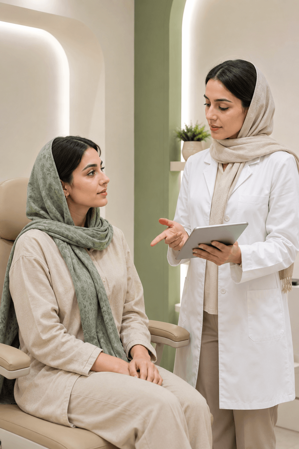 توضیح نکات آمادگی و مراقبت بوتاکس به مراجعهکننده