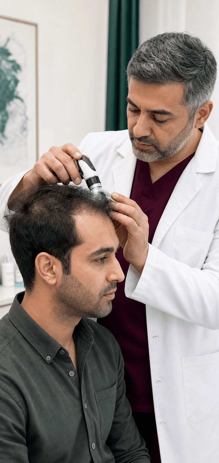 بررسی الگوی کمپشتی مو و وضعیت پوست سر مراجعهکننده ایرانی